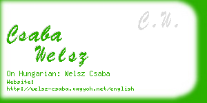 csaba welsz business card